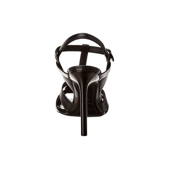 Saint Laurent Tribute 105 Leather Sandal, Black - Picture 3 of 5